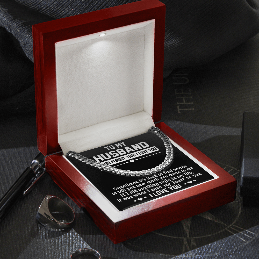 To My Husband Jewelry Necklace Gift, Anniversary Gift for Husband, Gift Ideas for Husband, Christmas Birthday Gift Ideas