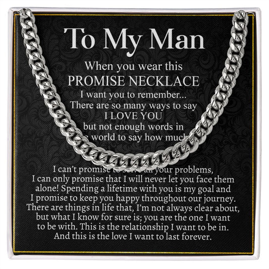 To My Man Cuban Link Chain
