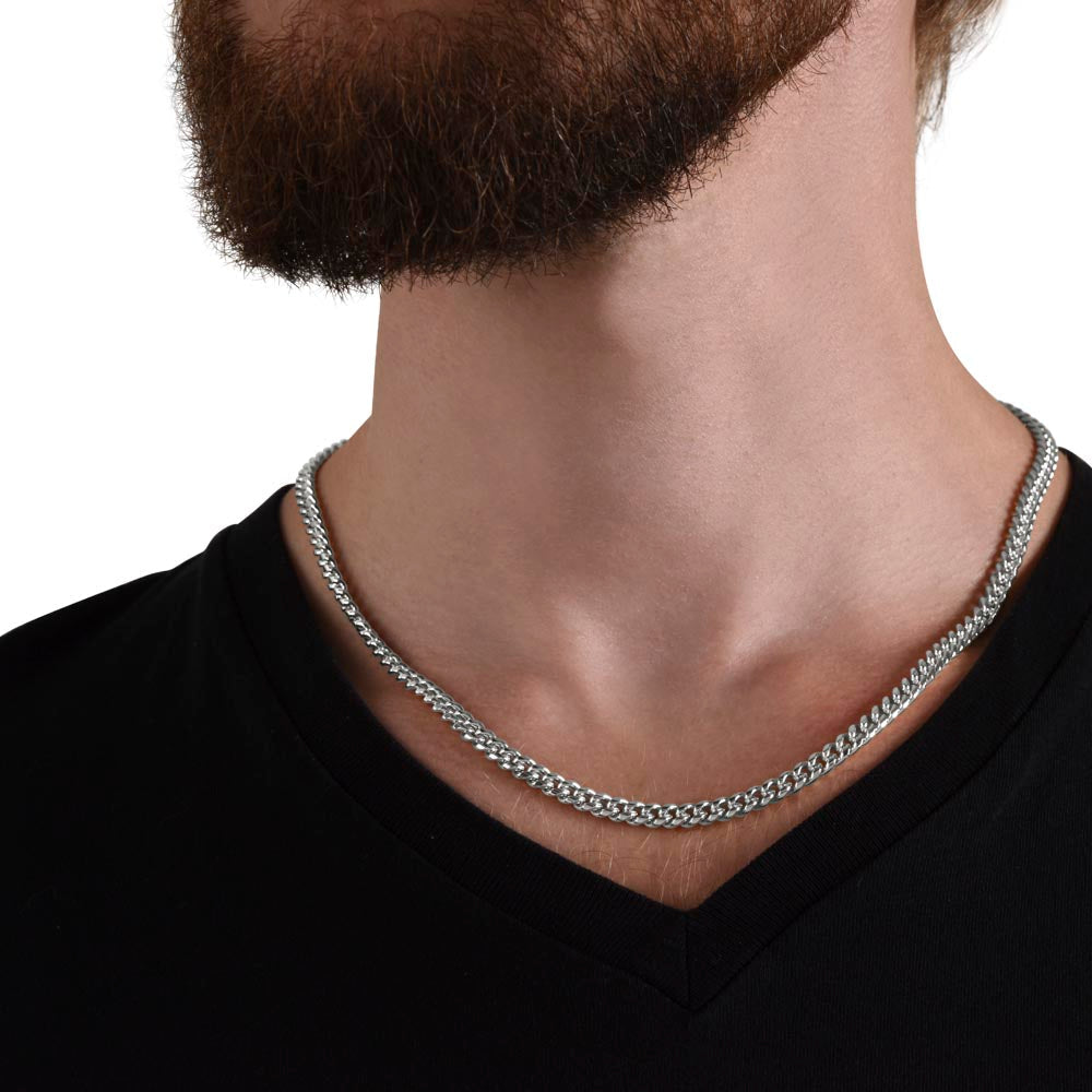 À Mon Homme Je T'aime - Chaîne à Maillons Cubaine - Cadeau pour votre homme