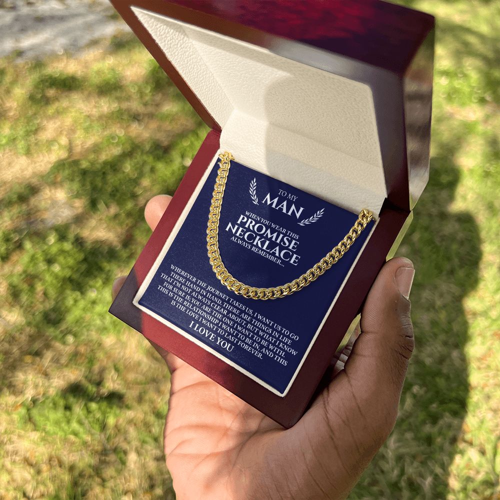 Man The Journey Takes Us, Cuban Link Chain, Romantic Gift for Your Man