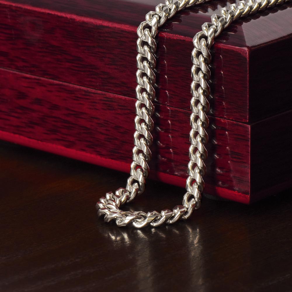To My Man - The Man Of My Dreams, Cuban Link Chain Gift for Him