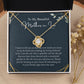 To My Mother in Law Necklace Love Knot Necklace