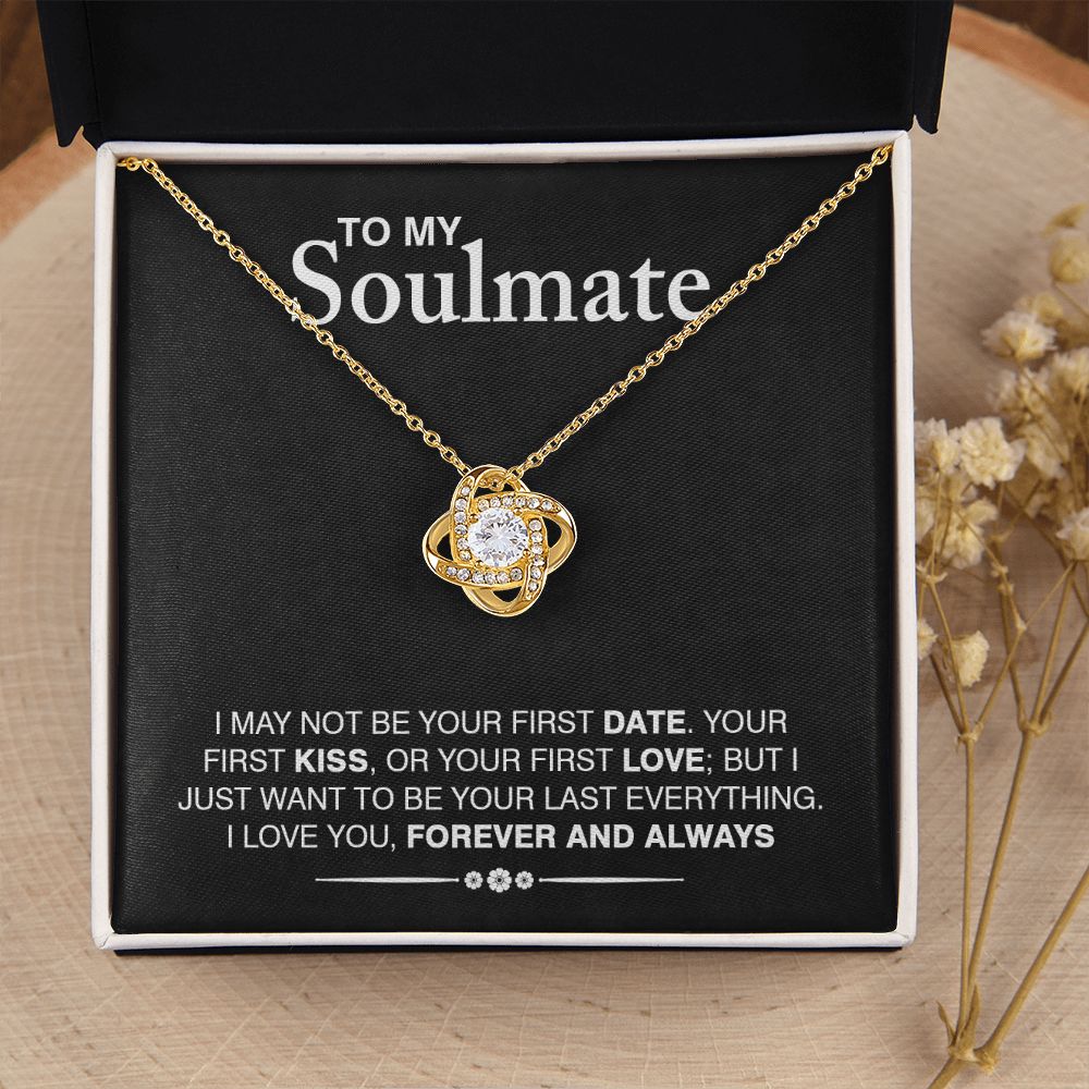 To My Soulmate Love Knot Necklace