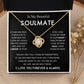 To My Beautiful Soulmate Love Knot Necklace
