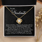 To My Soulmate Love Knot Necklace
