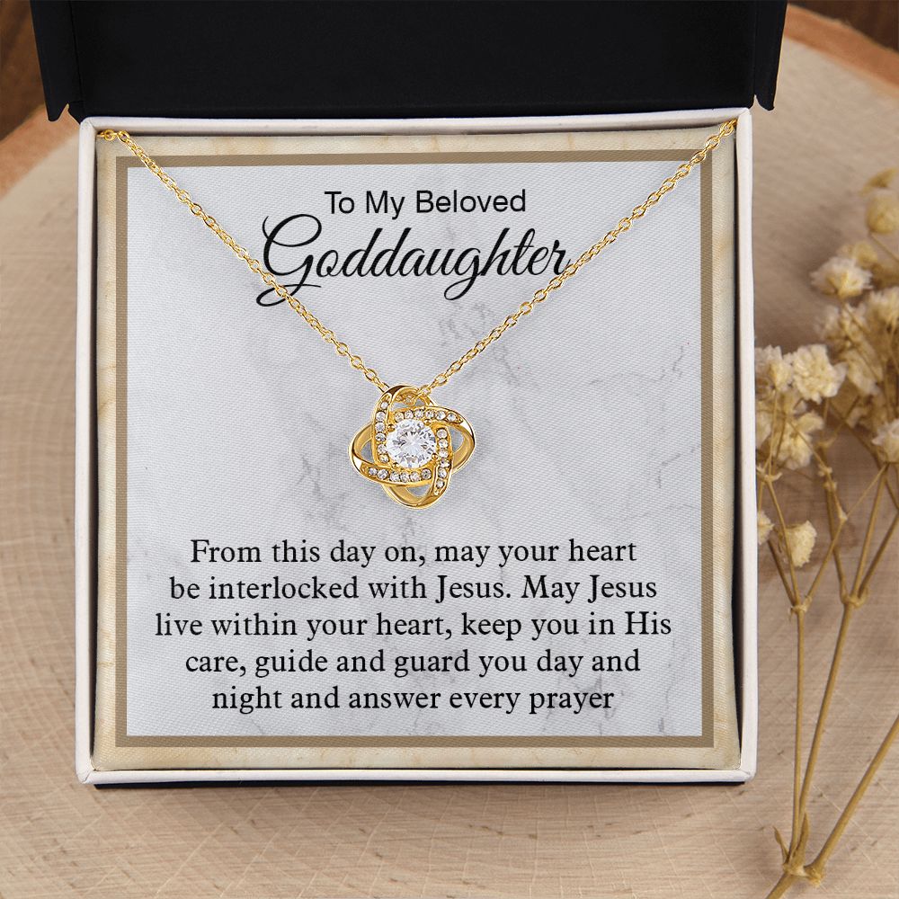 Goddaughter Gifts from Godmother Love Knot Necklace