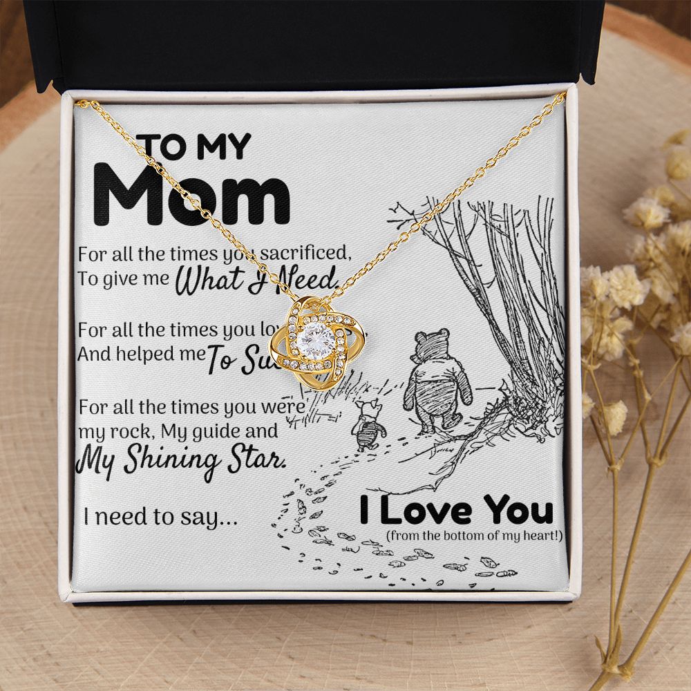 To My Mom Love Knot Necklace