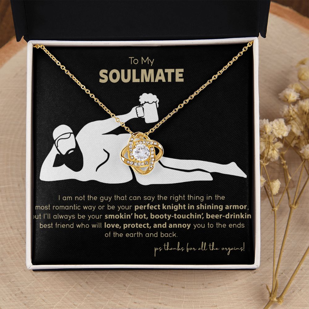 Funny To My Soulmate Love Knot Necklace
