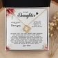 To My Daughter Love Knot Necklace