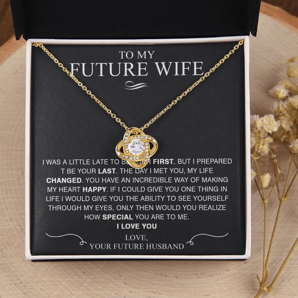 To My Future Wife Love Knot Necklace