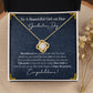 To My Beautiful Girl on Her Graduation Day Love Knot Necklace