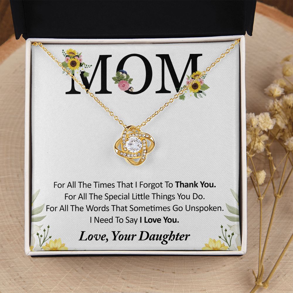 Gift for Mom Love Knot Necklace