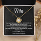 To My Wife Silver Love Knot Necklace