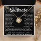To My Soulmate Love Knot Necklace