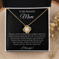 To My Beautiful Mom Love Knot Necklace