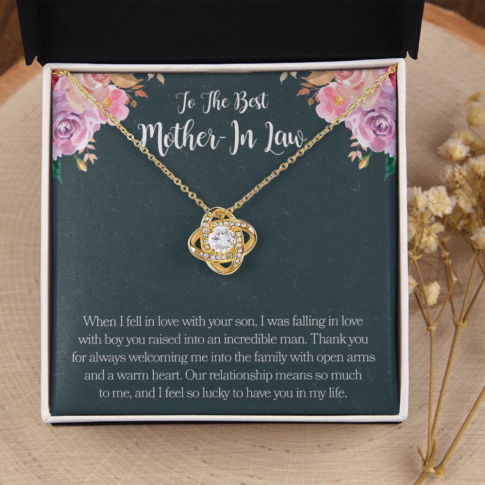 Mother In Law Necklace Love Knot Necklace