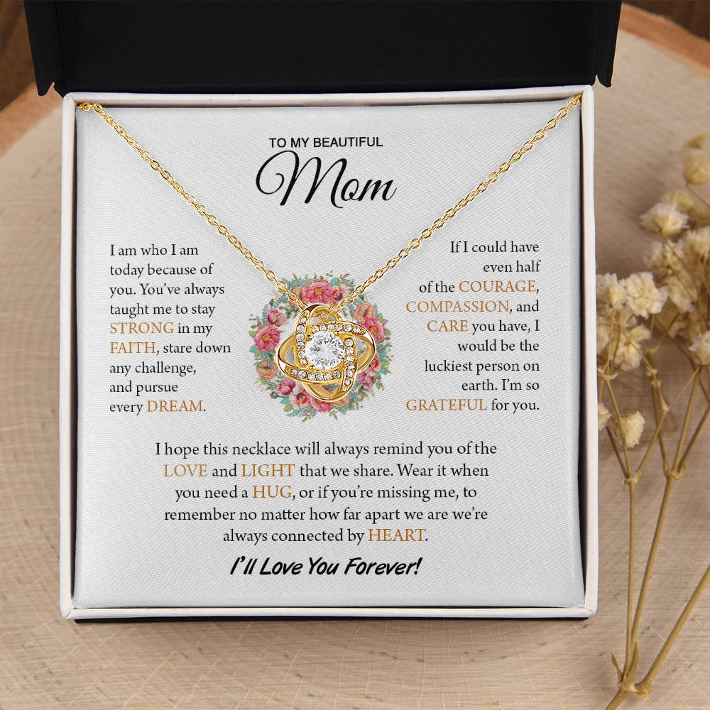 To My Mom Love Knot Necklace