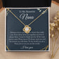 To My Beautiful Nana Love Knot Necklace