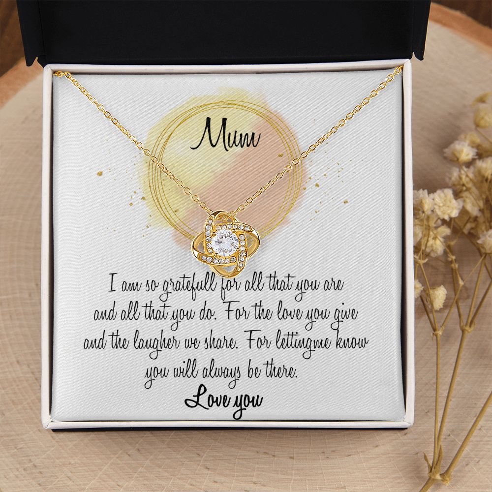 Gift For Mum Love Knot Necklace