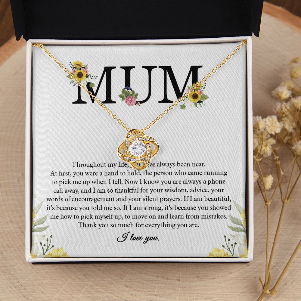 To My Mum Love Knot Necklace