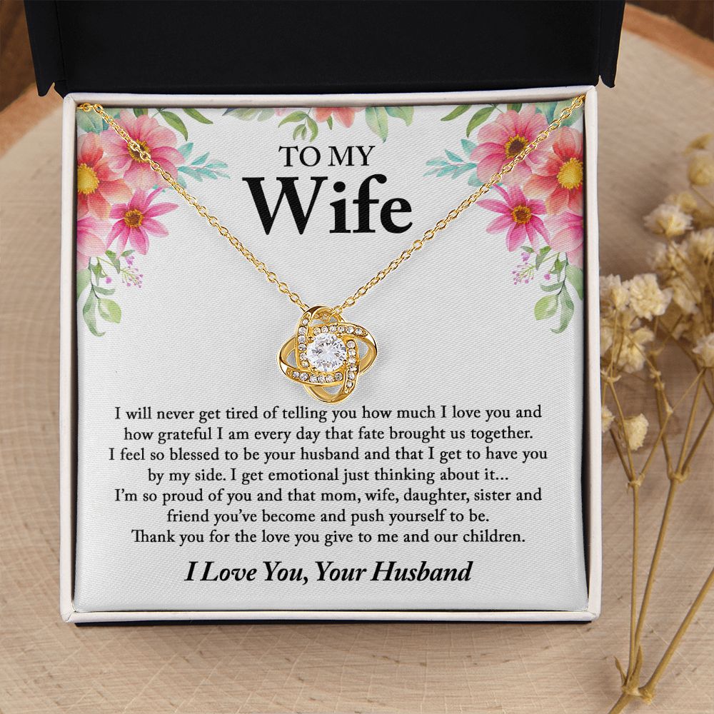 Gift For Wife from Husband Love Knot Necklace