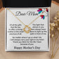 Dear Mom Love Knot Necklace, Happy Mother's Day