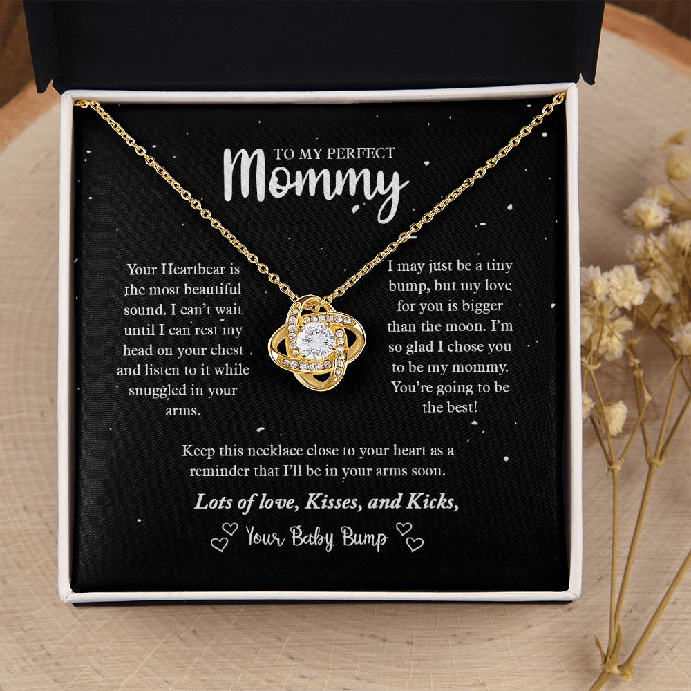 Pregnancy New Mom Love Knot Necklace