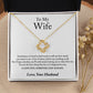 To My Wife Sometimes It Hard Love Knot Necklace