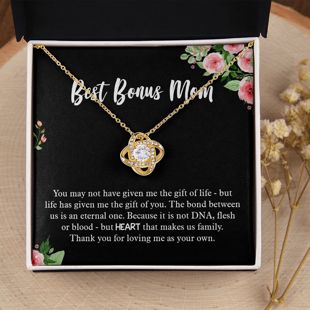 Best Bonus Mom Love Knot Necklace