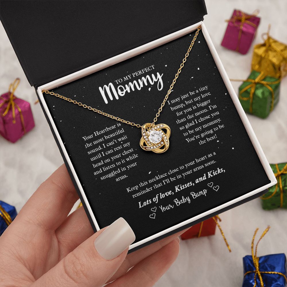 Pregnancy New Mom Love Knot Necklace