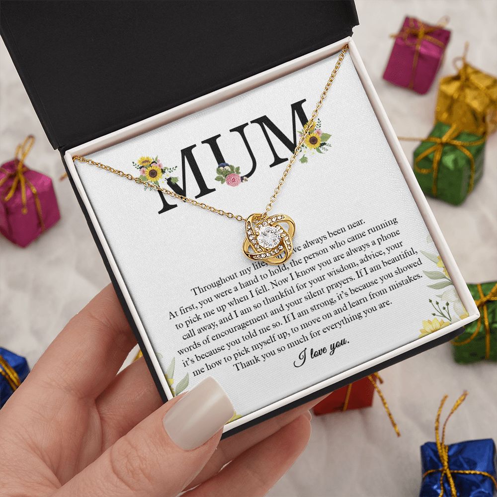 To My Mum Love Knot Necklace