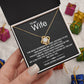 To My Wife Silver Love Knot Necklace