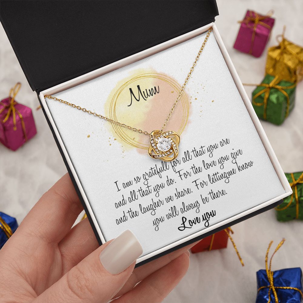 Gift For Mum Love Knot Necklace