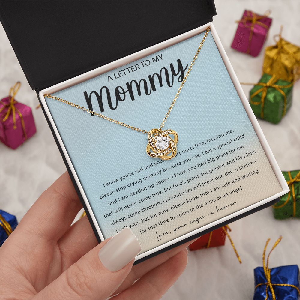 Letter To My Mommy Love Knot Necklace