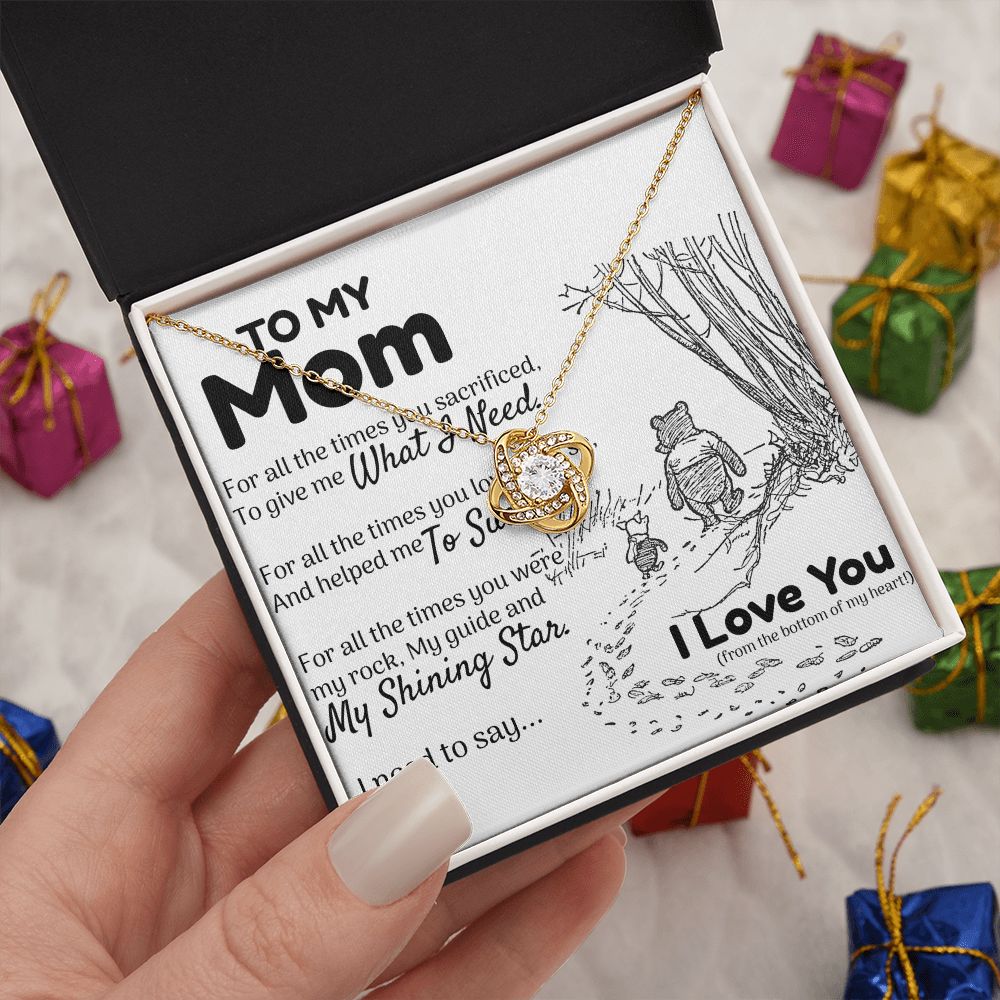 To My Mom Love Knot Necklace