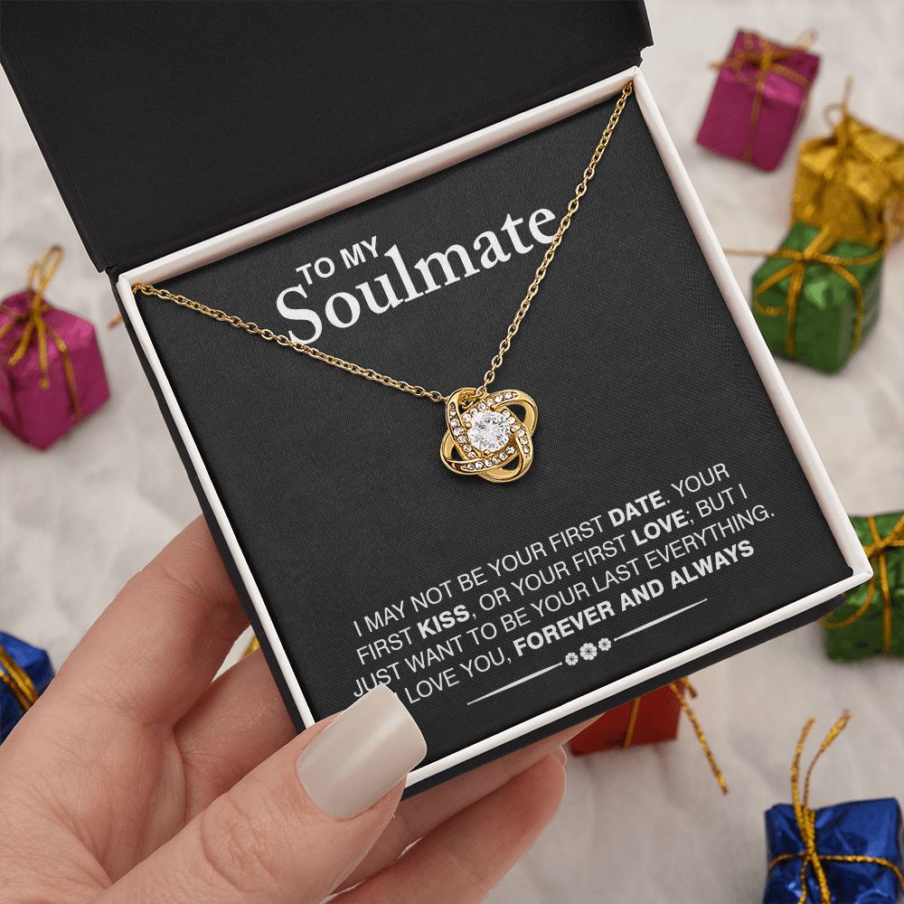 To My Soulmate Love Knot Necklace