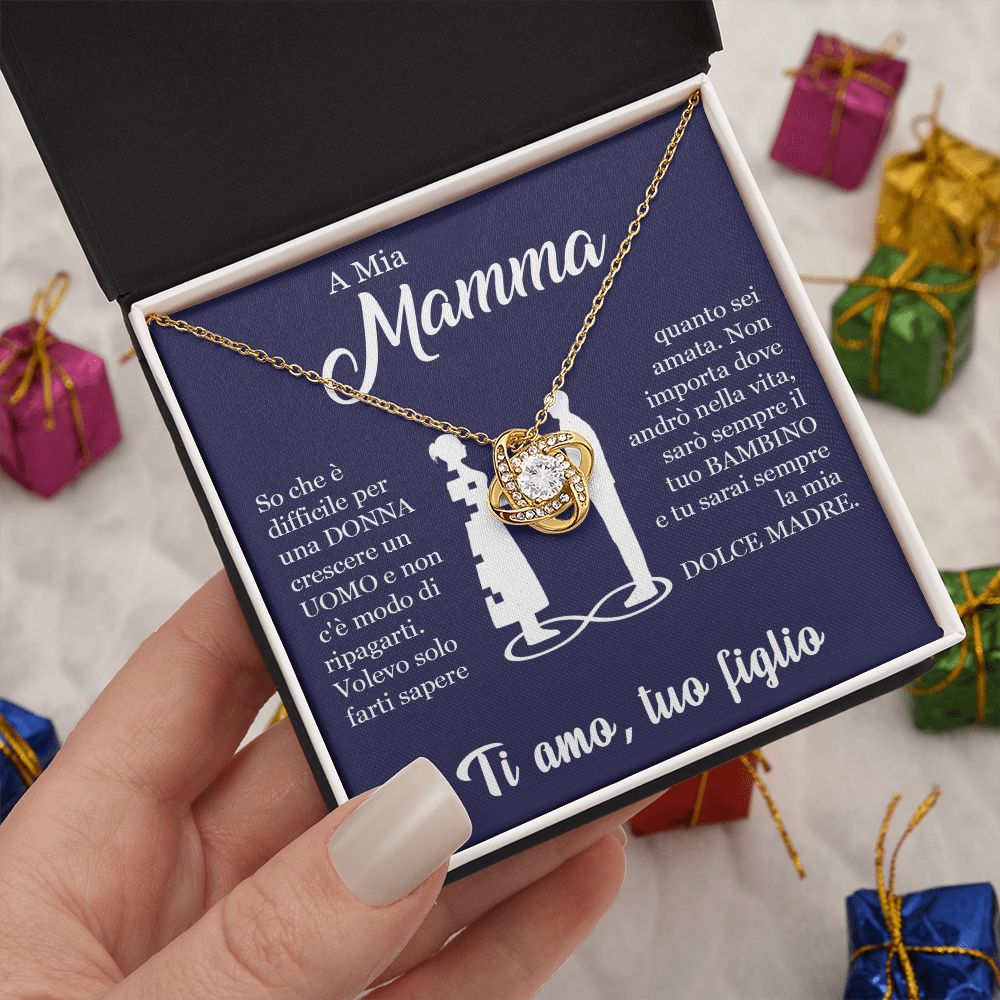 Alla Mia Mamma Love Knot Collana