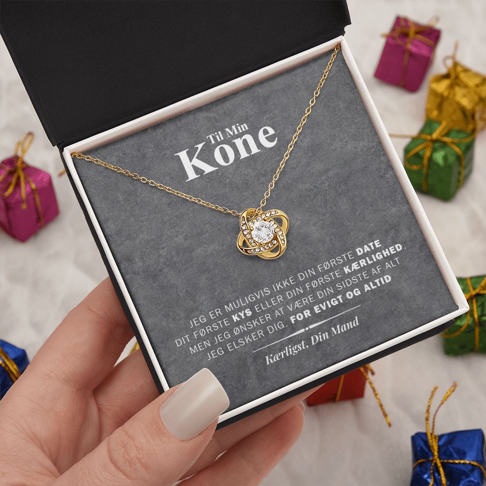 Til Min Kone Mors Dag Love Knot Necklace