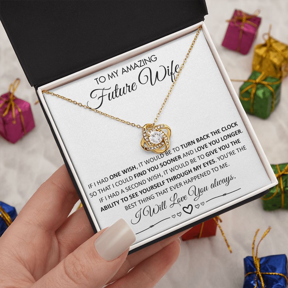 To My Amazing Future Wife Love Knot Necklace