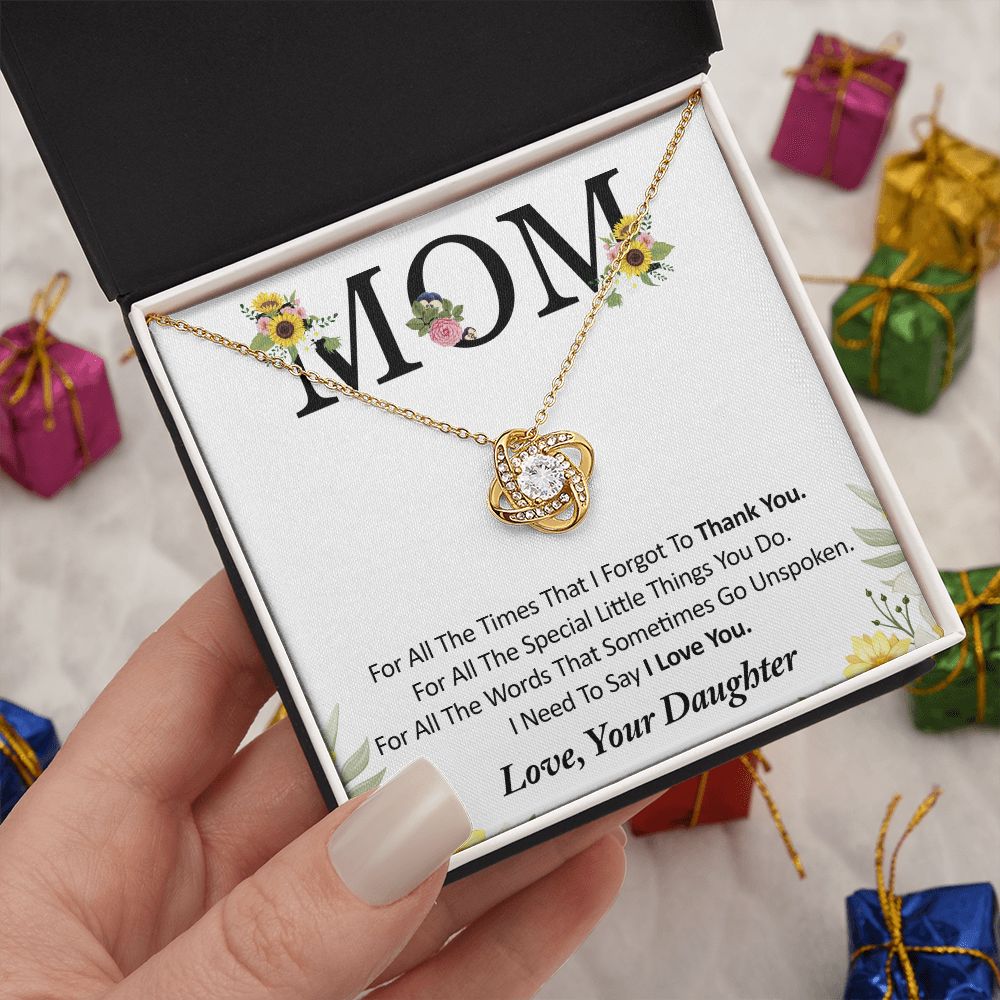 Gift for Mom Love Knot Necklace