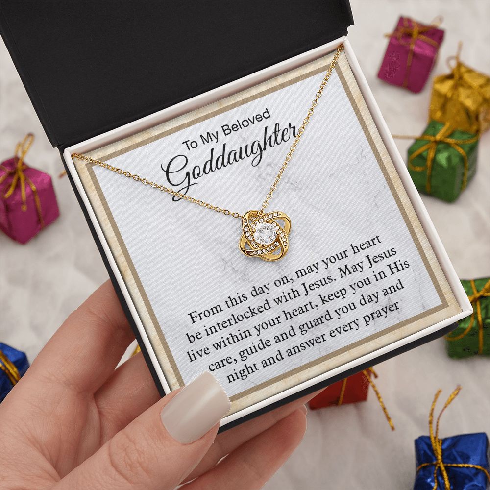 Goddaughter Gifts from Godmother Love Knot Necklace