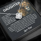 To My Daughter From Dad Love Knot Necklace