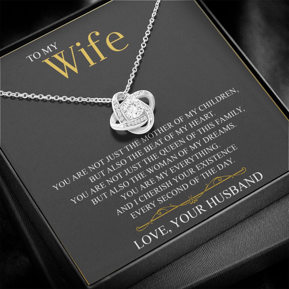 To My Wife Love Knot Necklace
