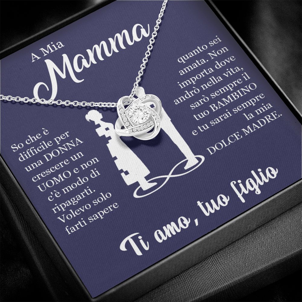 Alla Mia Mamma Love Knot Collana