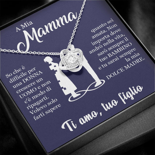Alla Mia Mamma Love Knot Collana