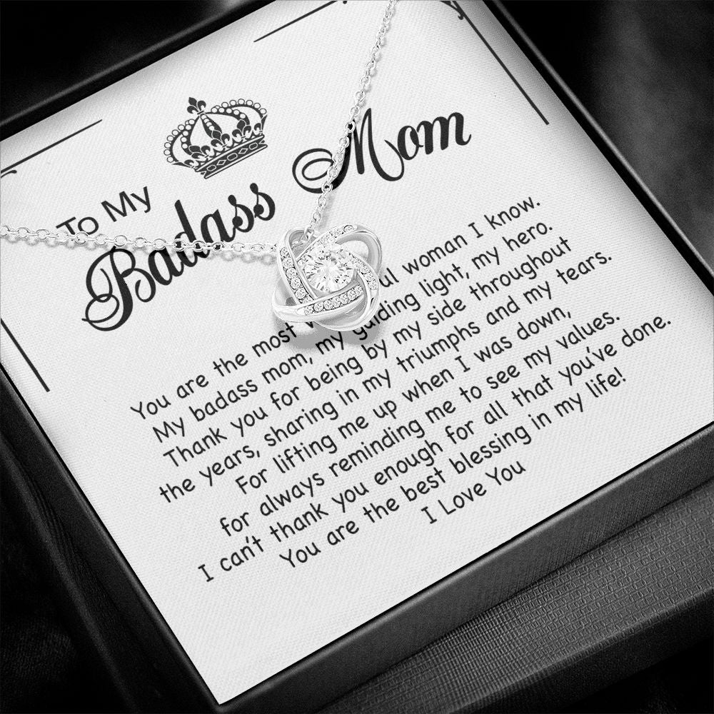 Badass Mom Love Knot Necklace
