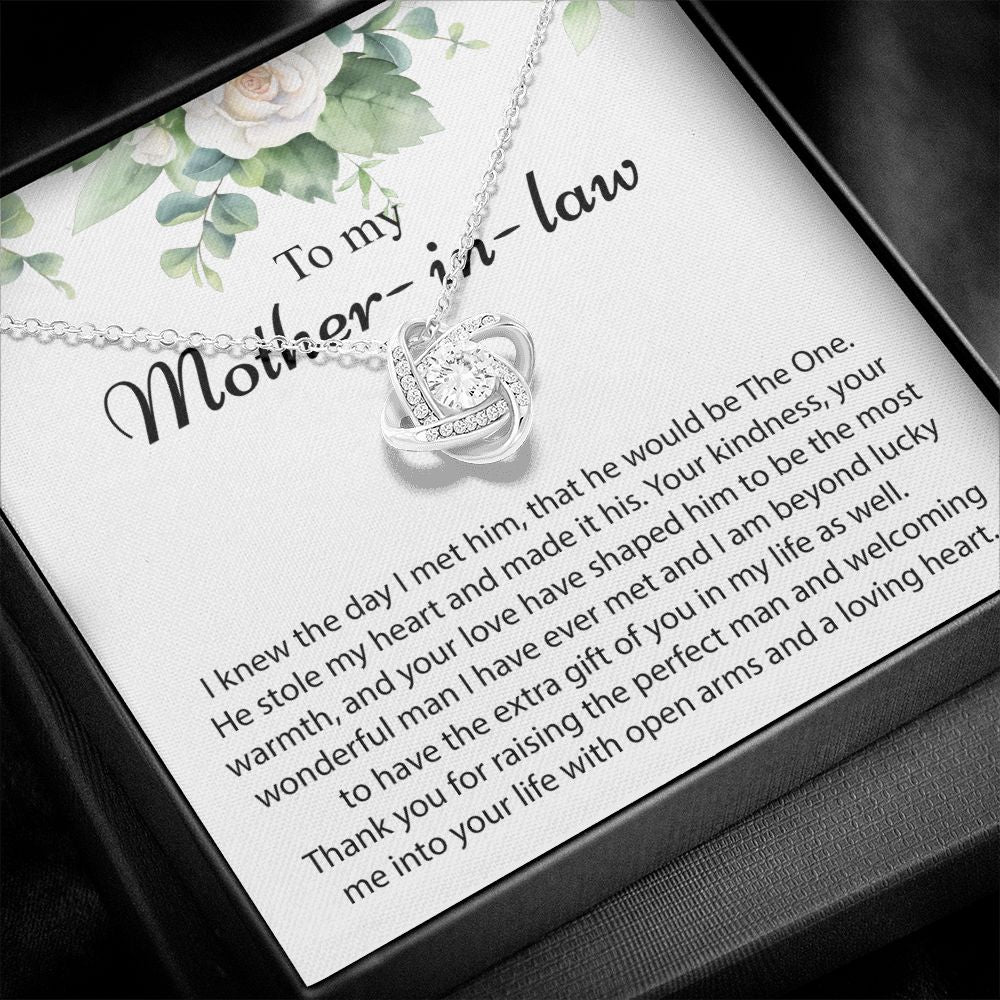 To My Mother In Law Love Knot Necklace