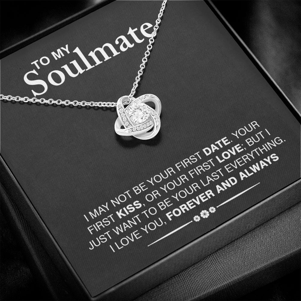 To My Soulmate Love Knot Necklace