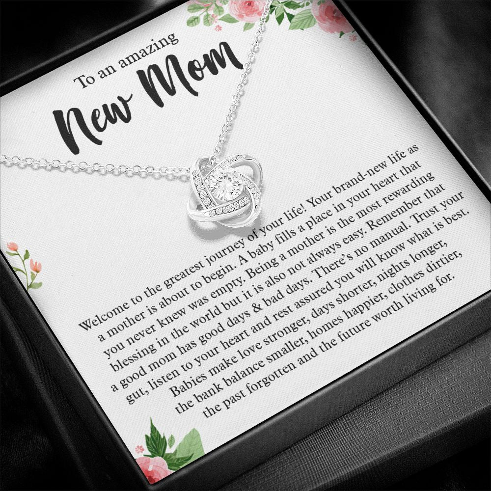 Gift for New Mom Love Knot Necklace