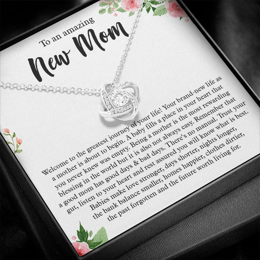 Gift for New Mom Love Knot Necklace